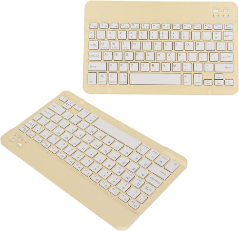 Hilitand Bluetooth Keyboard,Universal Compact Ergonomic Mobile Phone/Tablet/Laptop/PC Typewriter,for Android/iOS/Windows(Yellow)...