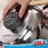Lola Products Stainless Steel Scouring Pad, 18 Grams - Curled Flat Wire, Cleans Caked On & Baked On Messes on Cookware, 1 Pack...