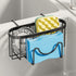 SWTYMIKI Sponge Holder for Kitchen Sink - Movable Kitchen Sink Caddy with M Shape Hook, Stainless Steel Hanging Sponge Caddy for Dish Sponge, Brus...