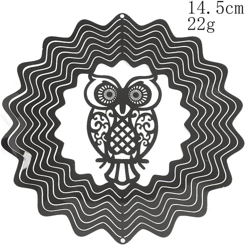 9 Pcs Owl Bird Scare Discs Set Reflective Wind Spinners Outdoor Garden Decor Scare Birds Squirrels Away for Yard Patio Farm...