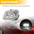 X AUTOHAUX Rear View Mirror Light for Ford F-150 F-250 F-350 F-450 Super Duty FL3Z13B374B FL3Z-13B374B 12V Waterproof Clear Lens White Side Puddle...