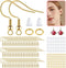 925 Sterling Silver Earring Hooks Hypoallergenic, 100Pcs Ear Wires Fish Hooks Earrings for DIY Jewelry Making with Jump Rings and Clear Rubber Ear...