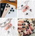 Crystal Cross Nail Charms - y2k Nail Crystal Cross Charms - Silver Crystal Cross Nail Art, 3D Pink Nail Cross Charms for DIY Designs Supplies...
