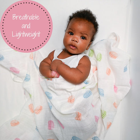 Swaddle Blanket, 100% Organic Cotton Baby Blanket, Soft Muslin Swaddle Blanket 47 x 47 Inches, Neutral Baby Blanket for Boys and Girls, Baby Essen...
