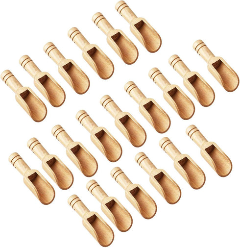 Arroyner 20 PCS Mini Wooden Spoon Mini Bamboo Spoons Small Bath Salt Spoon Small Spice Spoons for Sugar Scrubs, Spices, Bath Salts, Cooking...