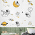 ROFARSO Wall Stickers Astronaut Planet Outer Space Stars DIY Vinyl Removable Large Wall Decals Art Decorations Decor for Kids Boys Bedroom Living ...