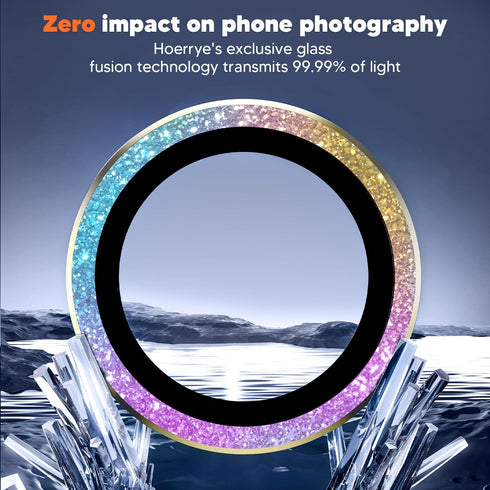 Hoerrye for Samsung Galaxy S24 Ultra Camera Lens Protector, Case-Friendly, Ultra-HD 9H Tempered Glass Screen Protector, Anti-Scratch, Space Titani...