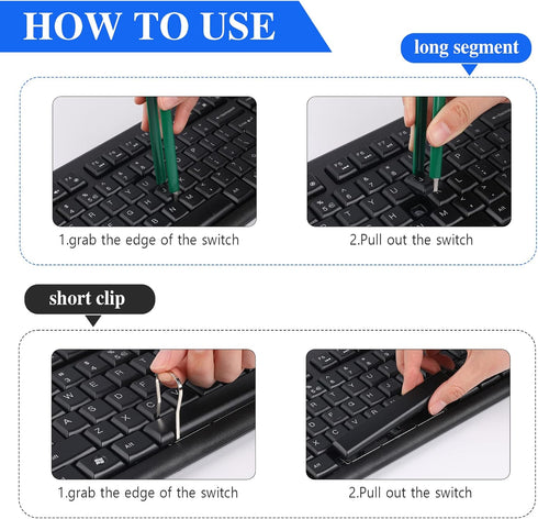 5 Pcs Keyboard Puller Set,Keyboard Cleaning Tools Set Switch Puller Set Stainless Steel Keycap Remover Kit Keyboard Cleaner Tool Keycap Puller Kit...
