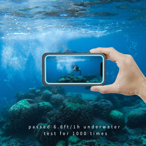 Lanhiem for iPhone 11 Pro Max Waterproof Case, 360 Full Body Protection Underwater Dirtproof Shockproof Clear Cover with Built-in Screen Protector...