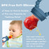 Silicone Baby Fruit Food Feeder, 2 Pack Freezer Tray with lid for Batch Prep,Introduce New Foods, Breastmilk Popsicle Molds, Silicone Teething Toy...