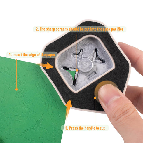 Paper Corner Rounder Punch, 3 in 1 Corner Cutter Rounder for Cardstock (R4mm+R7mm+R10mm), Edge Cutter Craft Card Making and Scrapbooking and Journ...
