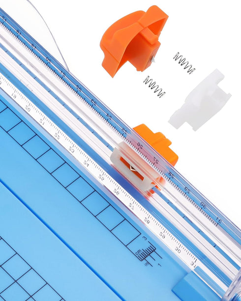 Firbon Blue A4 Paper Cutter, 12 Inch Titanium Straight Paper Trimmer with Side Ruler for Scrapbooking Craft, Paper, Coupon, Label, Cardstock...