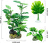 Aquarium Decorations Fish Tank Artificial Plastic Plants?Silk Plants for Fish Tank Decoration, Pack of 7 (Green)...