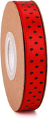 Watermelon Satin Craft Ribbon 40 Yards Red Green Black Fruit Printed Themed Decorative Ribbons for Gift Wrapping DIY Bows Bridal Shower Birthday S...