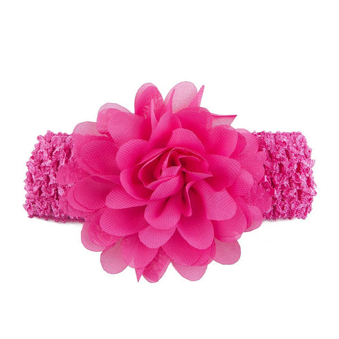 10Pcs/pack Baby Girls Headbands – Soft Elastic Hair Bands 10 Lovely Colour Chiffon Flowers Hair-bow Hair Accessories for Baby Girls Toddlers and K...
