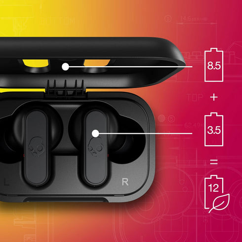Skullcandy Dime 2 In-Ear Wireless Earbuds, 12 Hr Battery, Microphone, Works with iPhone Android and Bluetooth Devices - Black...