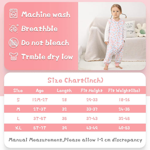 WONDAY Toddler Sleep Sack, Sleep Sack 2t-3t, Sleep Sack Baby Wearable Blanket, Sleeping Bag Toddler Baby Sleep Sacks with Feet, Sleeveless Soft To...