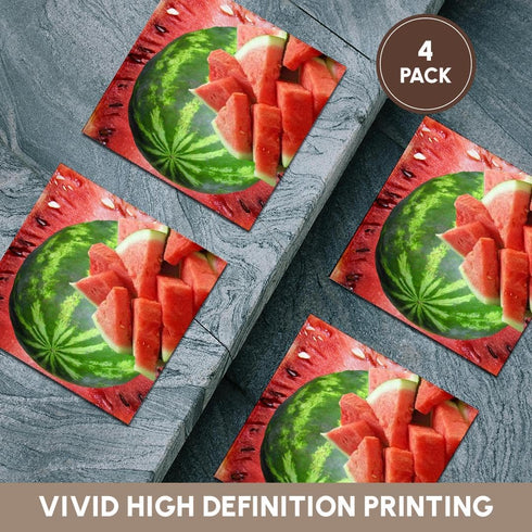 3dRose Watermelon - Ceramic Tile Coasters, set of 4...