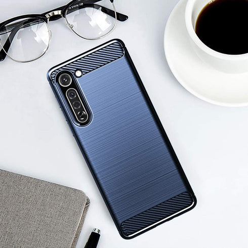 Osophter for Moto Edge 5G Case with Screen Protector Shock-Absorption Flexible TPU Rubber Protective Cell Phone Cover for Motorola Moto Edge 5G(Na...