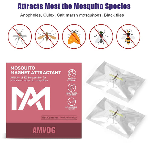 2024 Upgraded Insect Trap Octenol Pest Lures, 4PCS Mosquito Lure Refill Cartridge for Bug Zapper, Lasts 180 Days, Universal Fit for Indoor & Outdo...