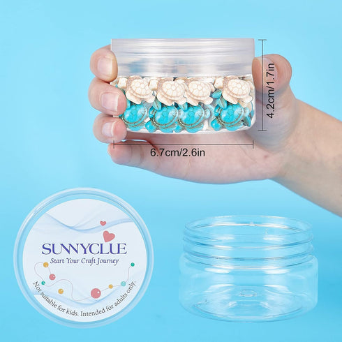 SUNNYCLUE 1 Box 100Pcs Turtle Beads Turtle Charms Summer Ocean Hawaii Blue White Tortoise Beads Bulk Boho Style Synthetic Turquoise Stone Sea Anim...