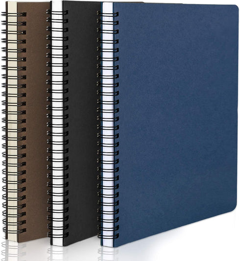 EUSOAR College Ruled Spiral Notebook, A5 3packs 5.5"X8.3" 120 Pages Lined Travel Writing Journal, Memo Notepad Sketchbook, Students Office Busines...
