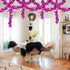 KIMOBER 33 Ft Valentine's Day Tinsel Garland,Roes Red White Heart Metallic Hanging Garland for Party Decoration Supply...