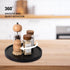 9" Wood Lazy Susan Organizer Kitchen Turntable for Cabinet Farmhouse Bathroom Decor Round Decorative Tray for Vanity, Counter, Sink, Coffee Table,...