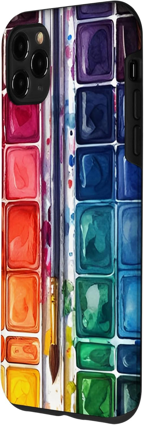 iPhone 11 Pro Max Watercolor Paints Palette And Paintbrush Painter Artists Case...