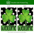 CROWNED BEAUTY St Patricks Day Shamrock Garden Flag 12×18 Inch Double Sided Green Clover Small Burlap Welcome Polka Dots Holiday Yard Flag for Out...