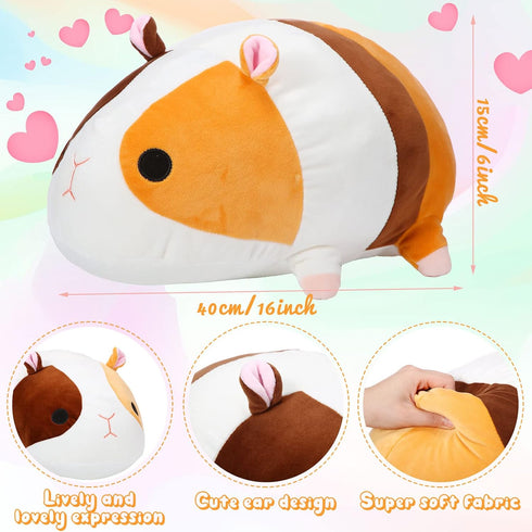 Sosation Guinea Pig Stuffed Animal, 16 Inch Plush Doll, Toy Figure, Soft Throw Pillow, Birthday Gift for Relatives Friend Boys Girls...