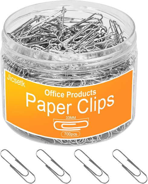 Medium Paper Clips,Paper Clip Medium Size,700 Pcs Clips Office Supplies for Paperwork Ideal for Home, School and Teacher Supplies....