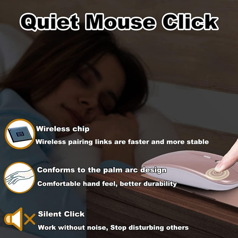 Bluetooth Wireless Keyboard and Mouse Combo,Ultra-Slim Ergonomic Small Rechargeable Bluetooth Keyboard Mouse Set for Apple iPad iPhone Samsung Tab...