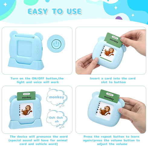 Sight Words Talking Flash Cards for 2 3 4 5 6 Year Old Boys Girls,Speech Therapy Toys Autism Toys Preschool Educational Toys...