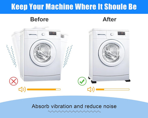 MyLifeUNIT EVA Shock Absorbing Washer Pads, Anti-Vibration Washer Mat Protector for Washing Machine Dryer Treadmill (8 Pack)...