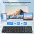 Multi-Device Wireless Bluetooth Keyboard with Touchpad-Wireless TV Keyboard with Multi-Touch Big Size Trackpad,Support 3 Devices for TV,Windows, A...