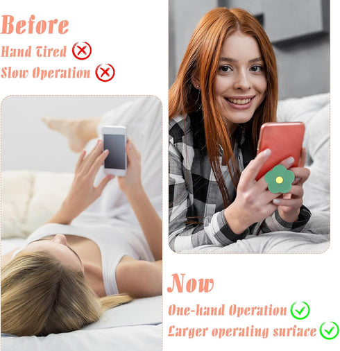 Green Daisy Silicone Cute Flower Phone Grip Accessories, Cell Phone Grips for Back of Phone, Mobile Phone Hand Holder, Phone Case Holder Grip for ...