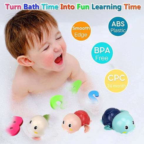 Bath Toys for Toddlers 1-3 - Mold Free Bath Toys Baby Pool Toys Toddler Age 1-2-4 Bath Toys for Infants 6-12 Months 1 2 3 4 Year Old Girl Boys Gif...