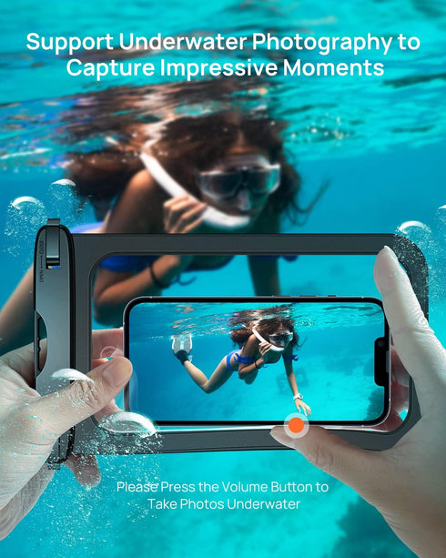 Lanhiem 10.5" Large Waterproof Phone Pouch, 2 Pack Universal IPX8 Waterproof Dry Bag with Lanyard for iPhone 15 14 13 Pro Max, Samsung Galaxy S24 ...