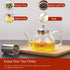 Glass Teapot, 40oz/1200mL Glass Kettle with Removable Stainless Steel Infuser for Blooming Tea & Loose Leaf Tea, Gooseneck Tea Pot, Gift Box for T...