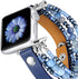 fastgo Bracelet Band Leather Compatible with Apple Watch 38mm 40mm 41mm Women, Dressy Fancy Elastic Beaded Jewelry Strap for Iwatch SE& Series 9 U...