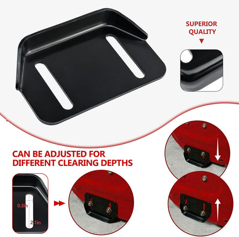 Cenipar MTD 784-5580,784-5580-0637 Snow Blower Skid Plate Shoes Black Height Adjust Skid Shoe for Snow Throwers Pack of 2...