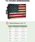 Outdoor TV Cover - American Flag Waterproof and Weatherproof 30"-32" LCD Movable Shield TV Display Screen Protector Outside Television Covers...
