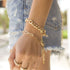 MEVECCO Dainty Oval Paper Clip Link Chain Bracelet Gold Chunky Radial Rolo Paperclip Link Bracelet 18K Gold Plated Delicate Wide Women Personalize...
