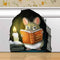 Mouse Reading Book, Wall Decor Sticker Decal, Kids Room, Classroom, Home, Bedroom, Bookcase, Book Lover, of Mice and Men, Children, Adorable, (Mou...