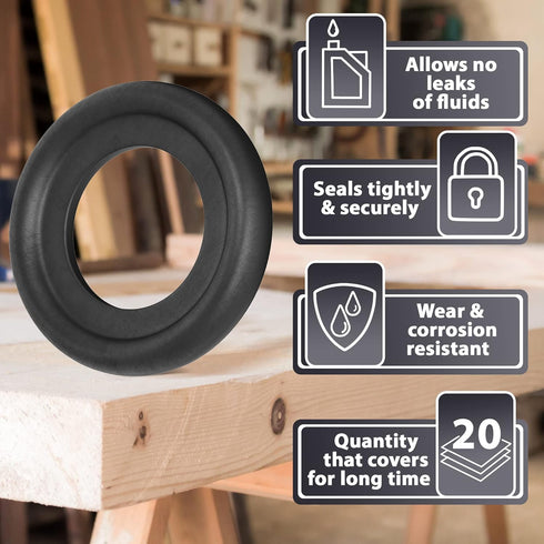 15pcs Oil Drain Plug Crush Rubber Washer Gasket Seal – 12mm Replacement for Ford/Lincoln/Mercury - OEM F5TZ-6734-BA Fits for Ford/Lincoln 2001-202...