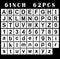 Large Letter Stencils Numbers Craft Stencils 6 Inch, 62 Pcs Reusable Plastic Alphabet Templates for Painting on Wood, Wall, Fabric, Rock, Glass,Ch...