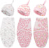 3 Pack Preemie Swaddle Blanket with Hat Set Preemie Hats Baby Receiving Blanket Swaddle Wrap for Preemie Newborn (Cute Style)...