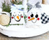 3” Christmas Snowman Face Stencils for Painting on Wood Slice, Reusable Christmas Stencil Winter Ornament Drawing Templates for Tiered Tray/Window...
