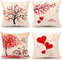4TH Emotion Valentines Day Throw Pillow Covers 18x18 Set of 4 Red Love Heart Home Decorations Cushion Case for Sofa Couch Polyester Linen...